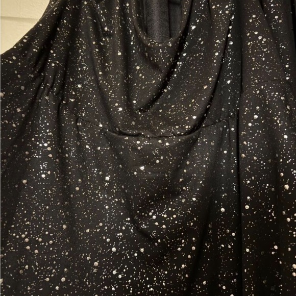 Plus Size PRINT Sheer Mesh Long Sleeve Top Blouse Shirt Black - Picture 5 of 5